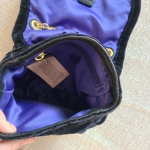 Blue Velvet Mini Cross body Bag - Picture 4 of 6